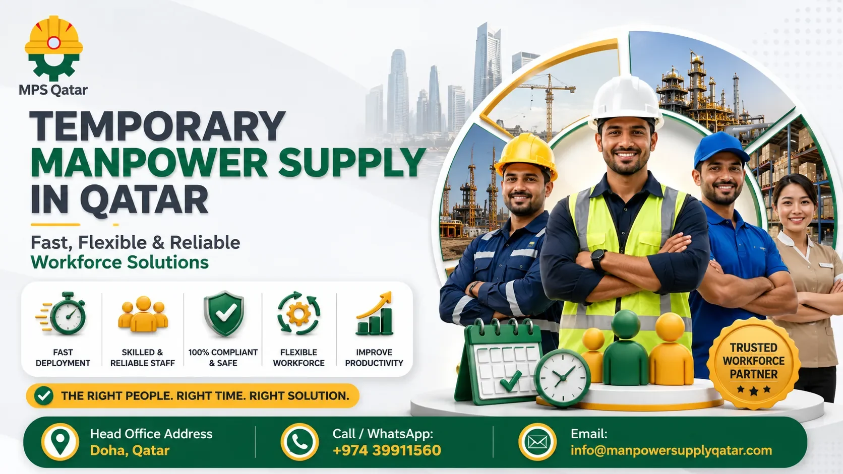 Temporary Manpower Supply in Qatar: Fast, Flexible & Reliable Workforce Solutions